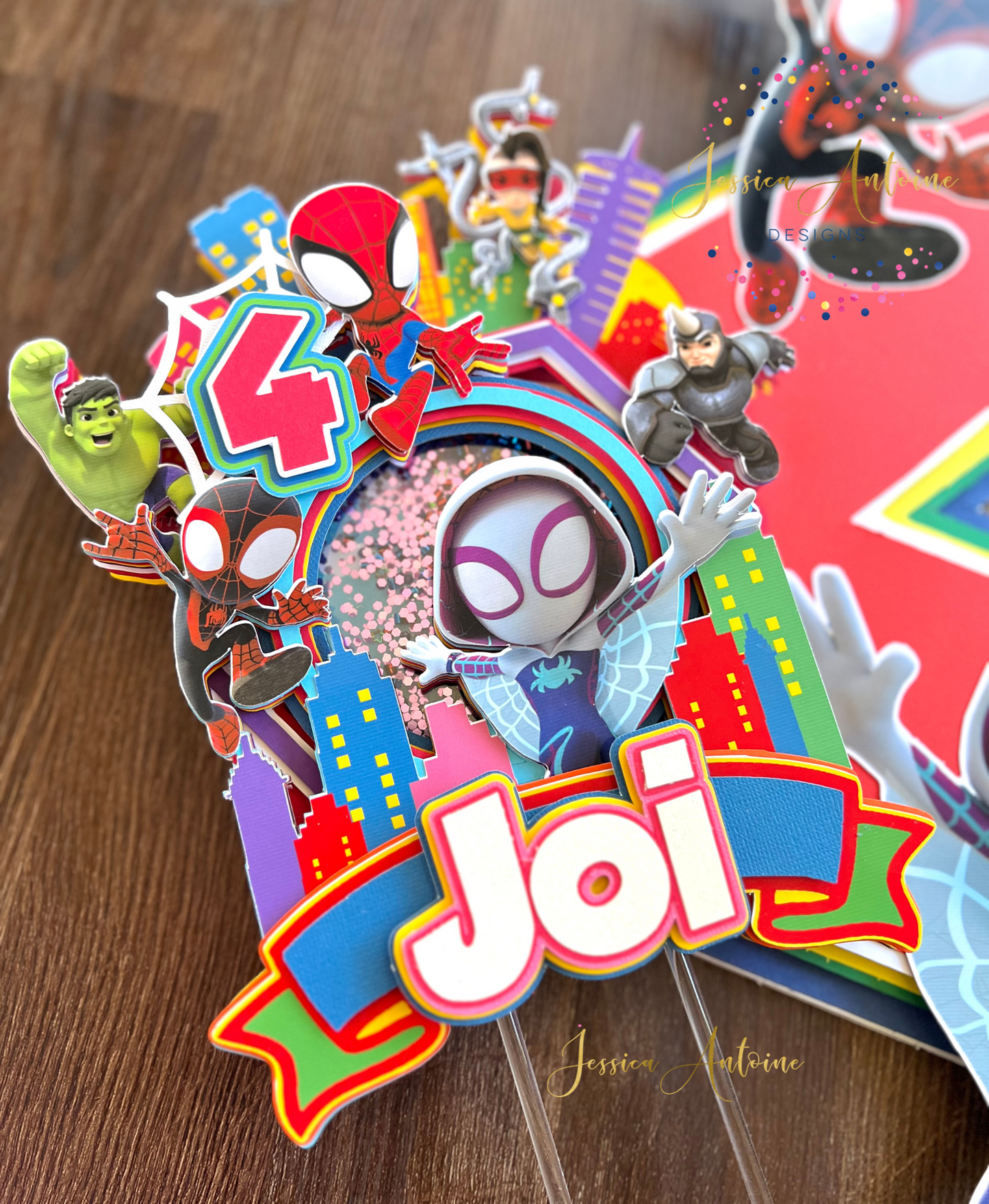 Spider and His Amazing Friends Cake Topper