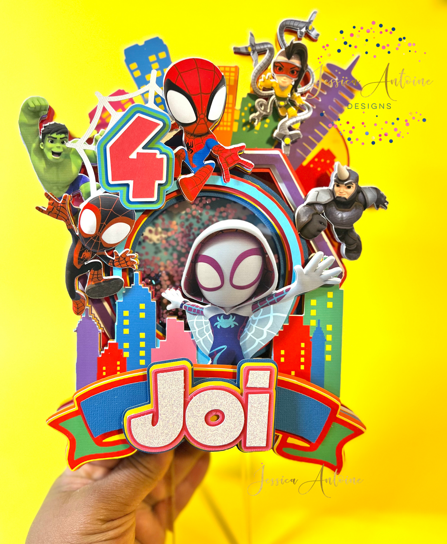 Spider and His Amazing Friends Cake Topper