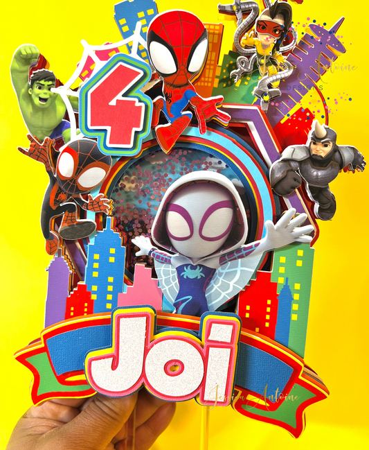 Spider and His Amazing Friends Cake Topper