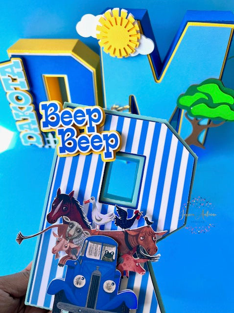 Blue Truck 3D Letters