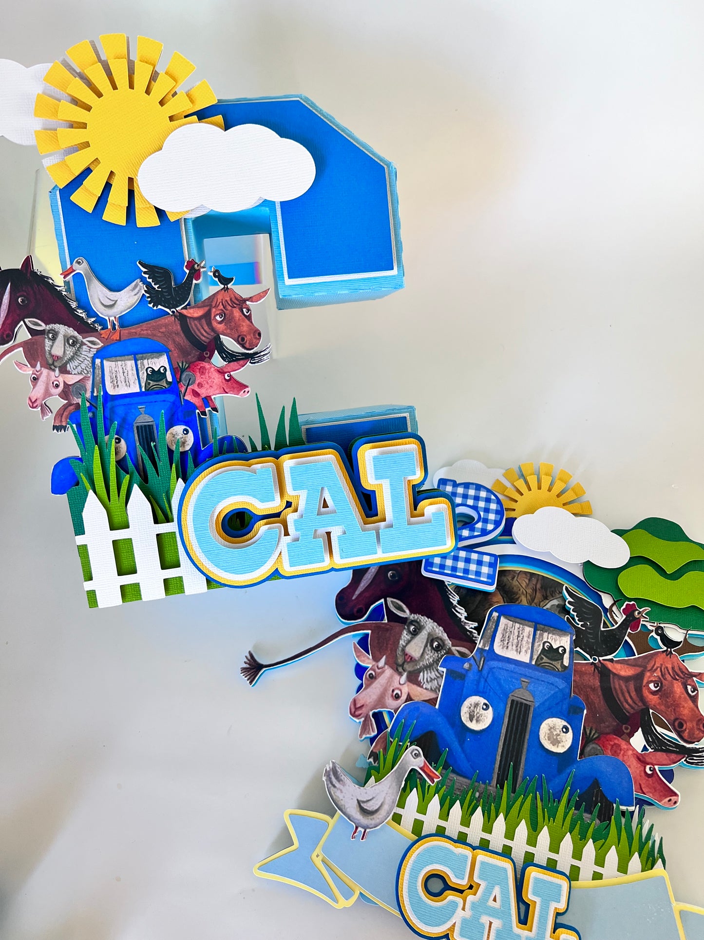 Blue Truck 3D Letters