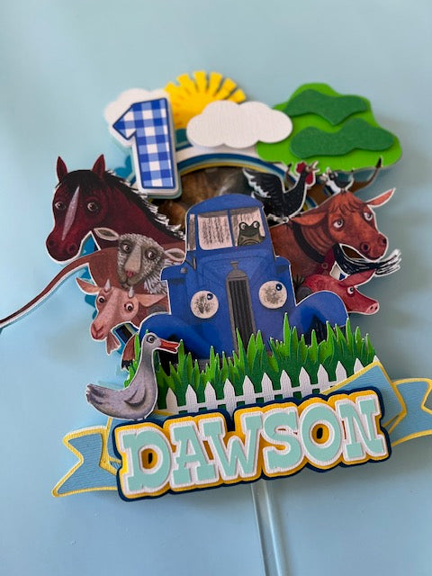 Blue Truck Cake Topper