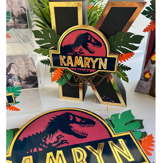 Jurassic Park 3d Letters - Dino Party Letters