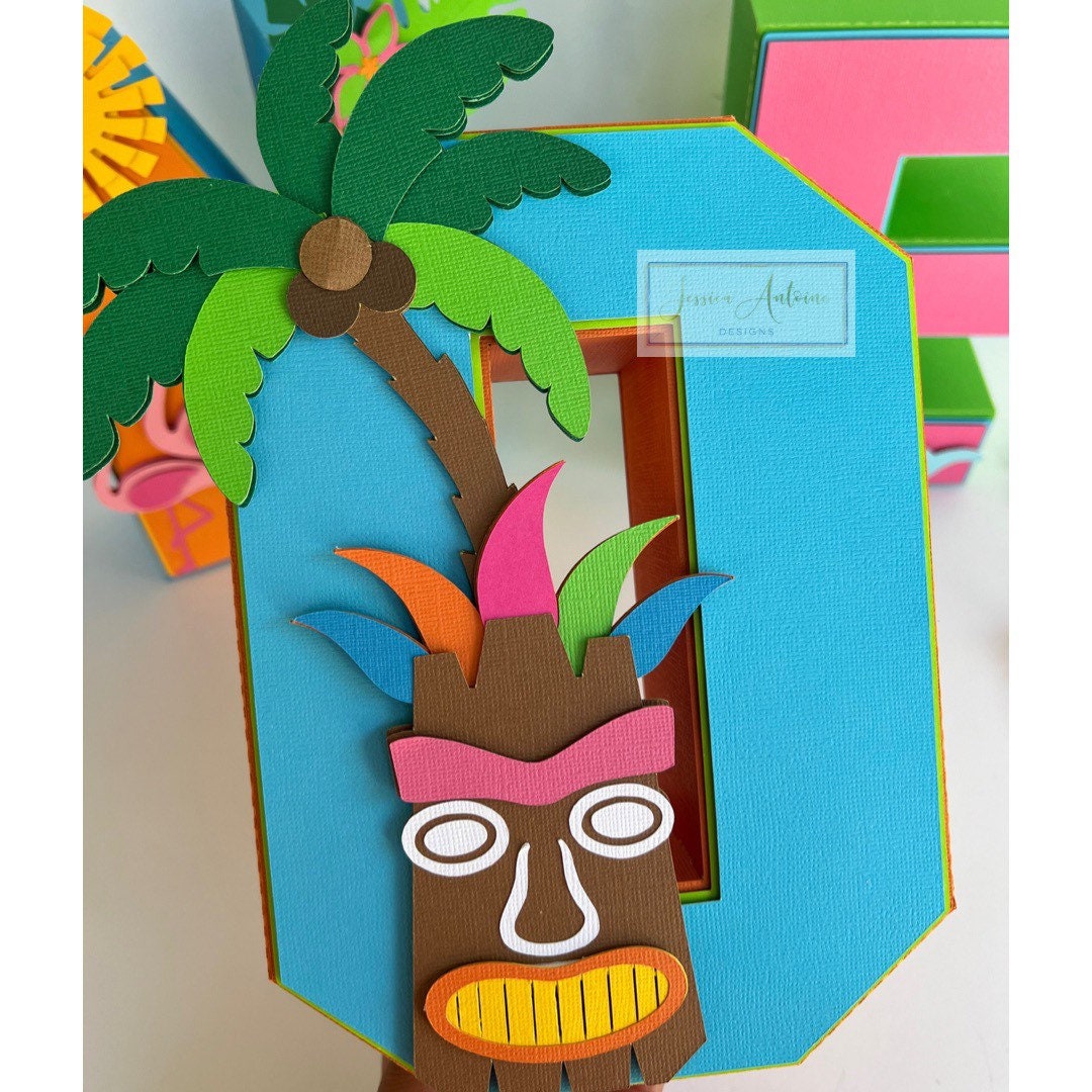 Luau 3D Letters - Hawaiian 3D Letters - Luau Party