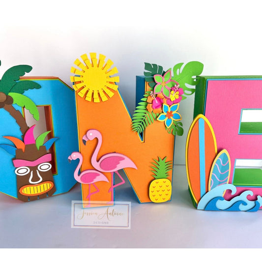 Luau 3D Letters - Hawaiian 3D Letters - Luau Party