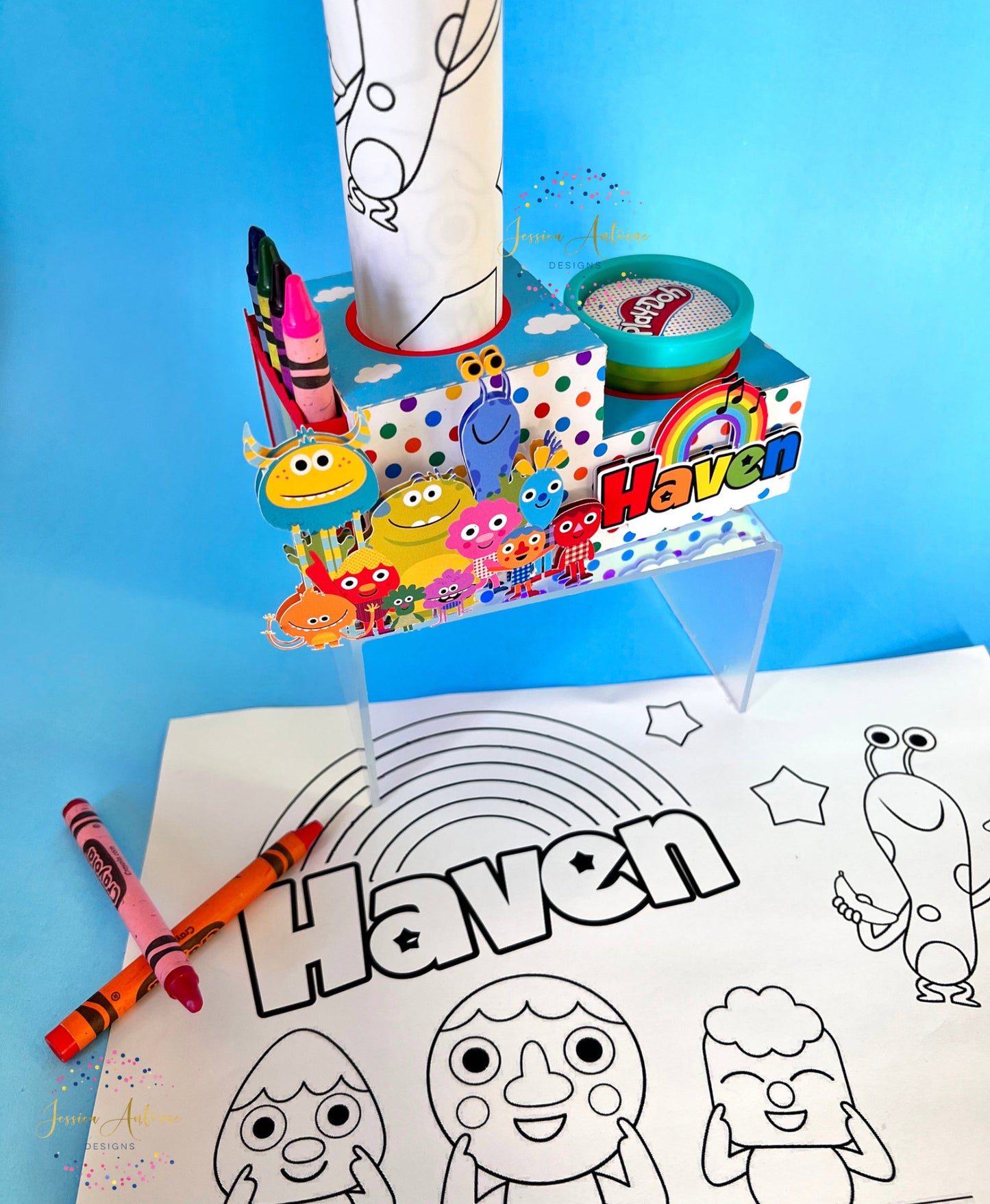 Super Simple Songs Activity Box - Play Dough Box - Coloring Page with Crayons