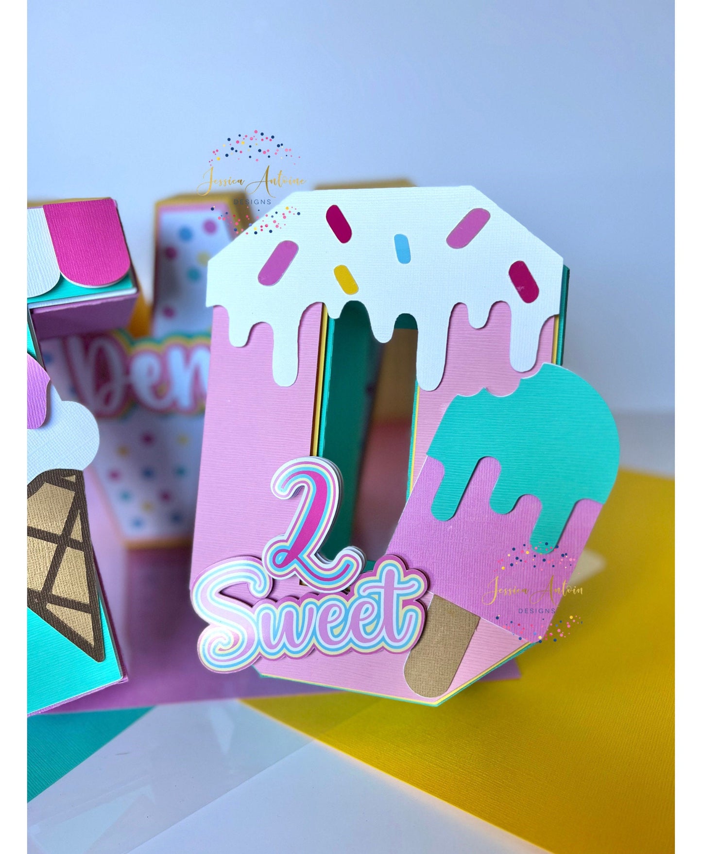 Ice Cream Party 3d Letters - Ice cream Party Letters