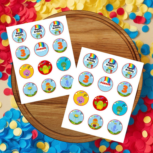 Super Simple Songs Cupcake Toppers- Editable Printable Customizable