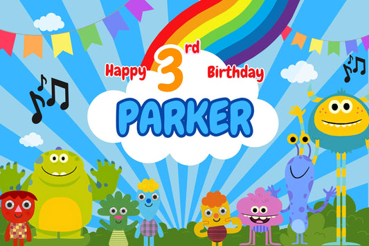 Super Simple Songs Backdrop- Editable Printable Customizable