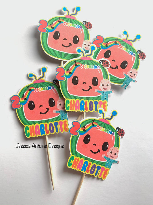 Melon Cupcake Toppers