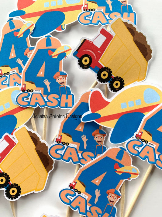 Blippi Cupcake Toppers
