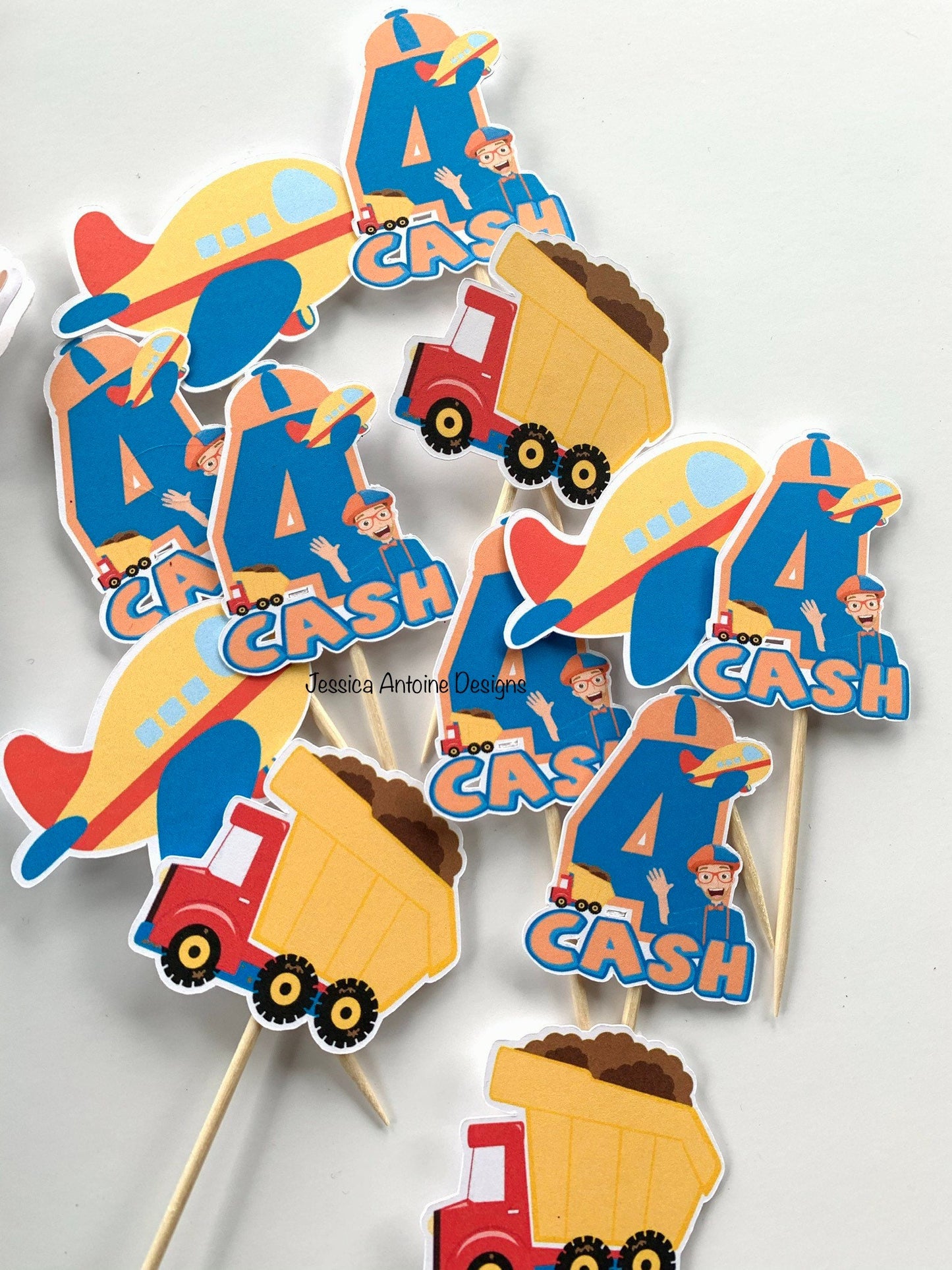 Blippi Cupcake Toppers