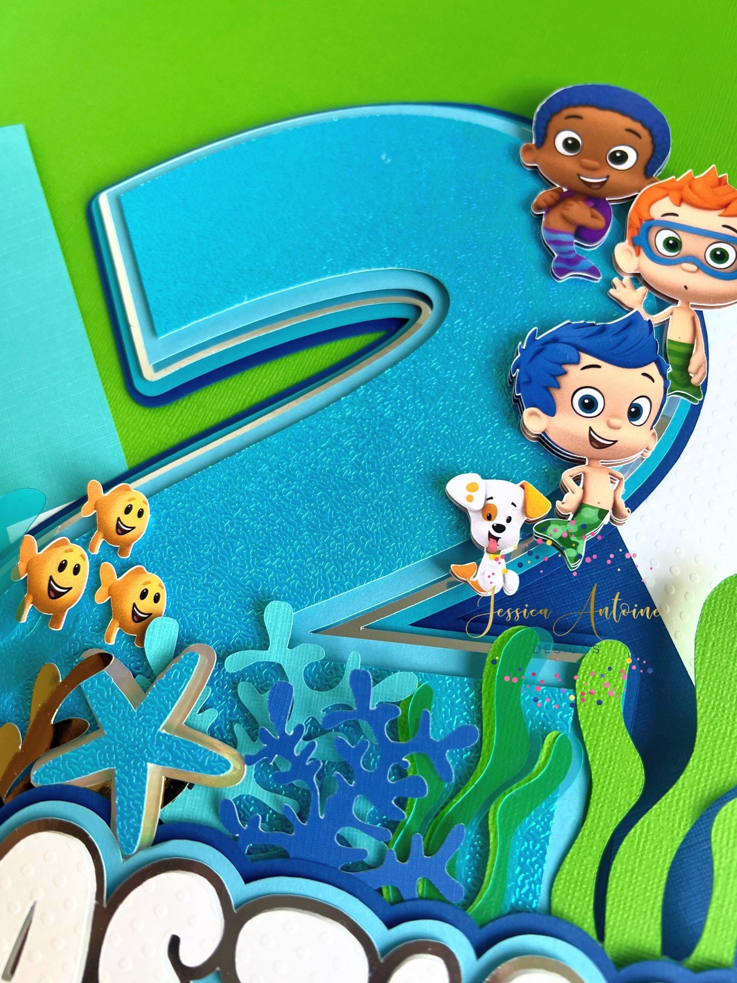 Guppies Caketopper, Guppies Birthday Centerpiece Stick