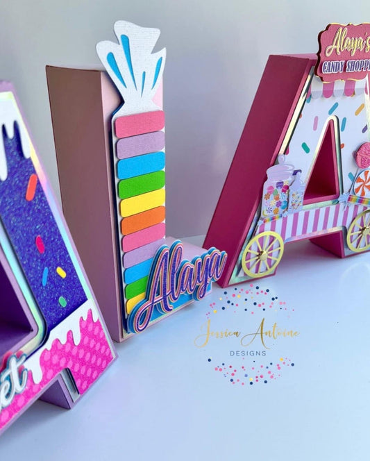 Candy 3d Letters - Candy Party Letters