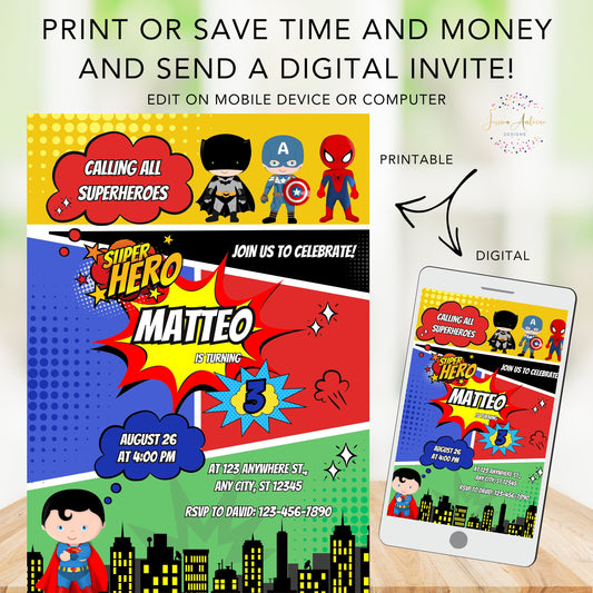 Superhero Invitation