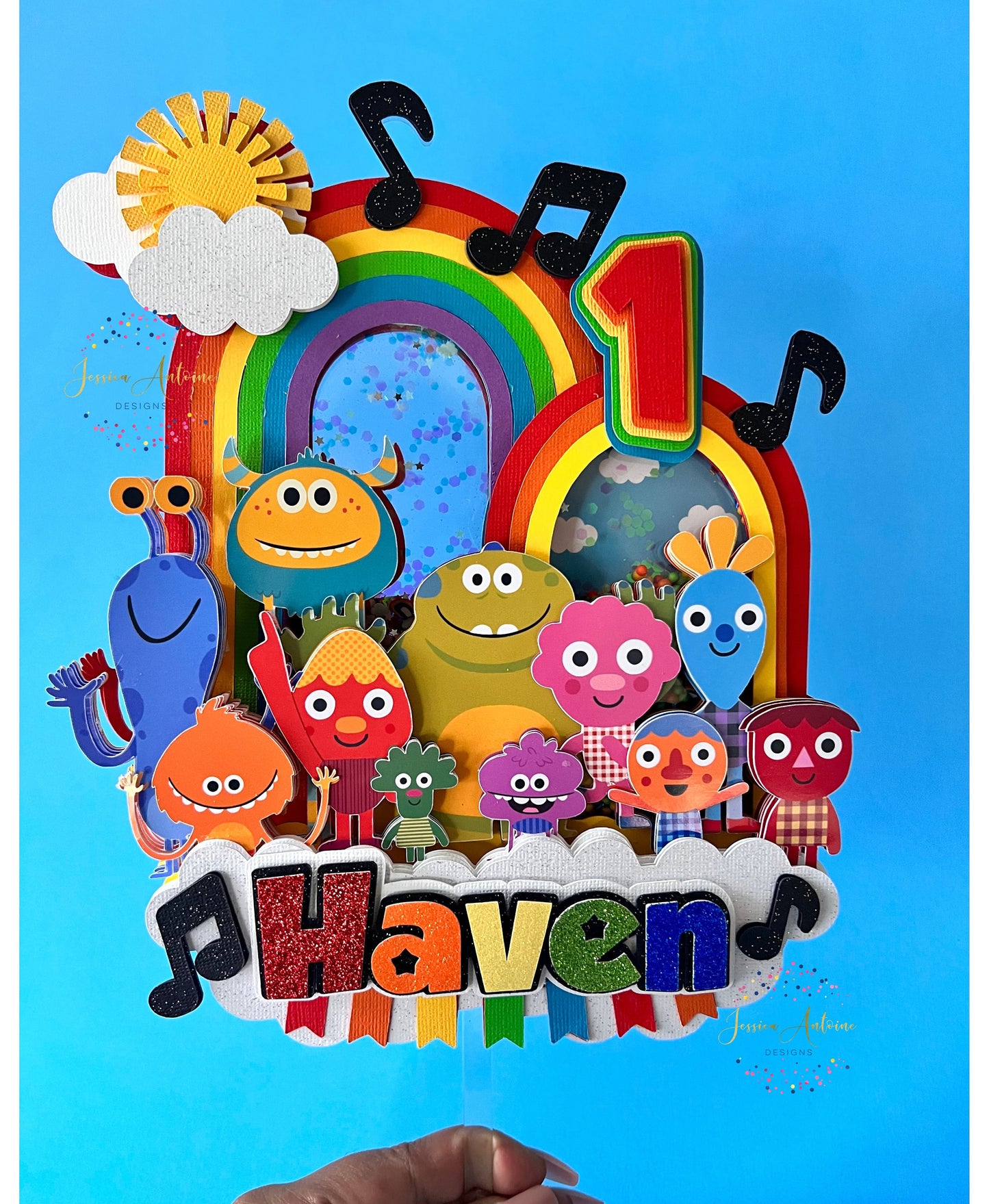 Cute Songs Shaker Cake Topper