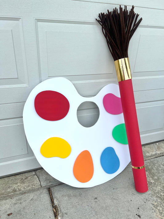 Paint Pallette and Brush Set