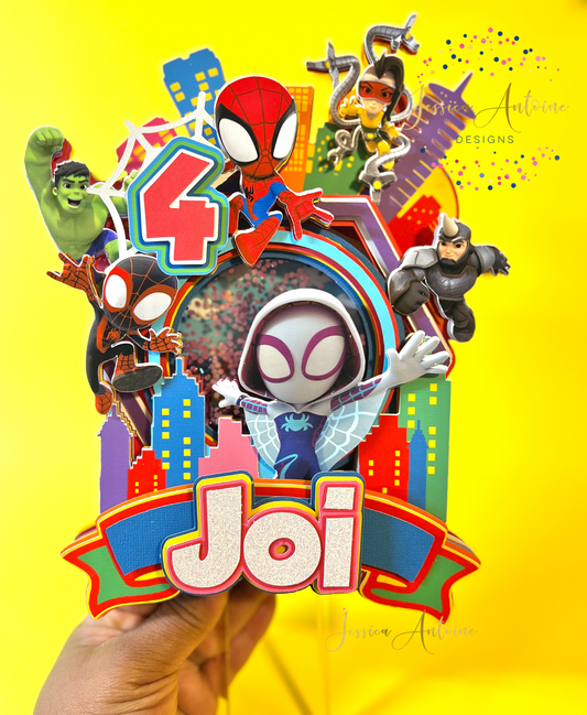 Spider and His Amazing Friends Cake Topper