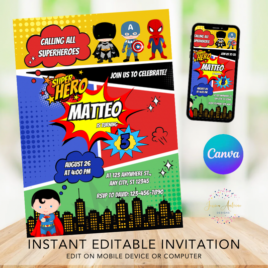Superhero Invitation