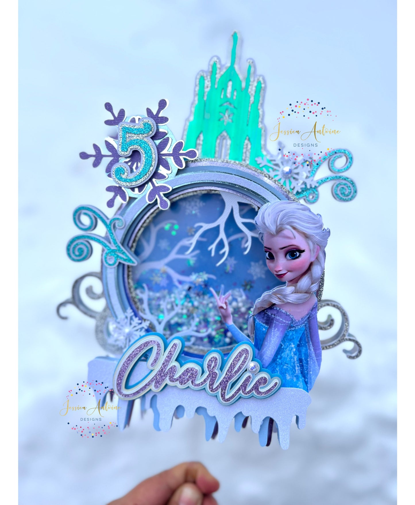 Ice Queen Shaker Cake Topper