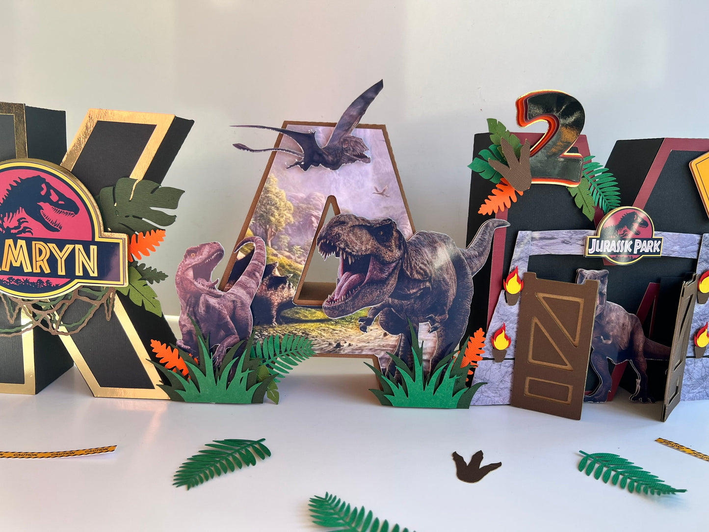 Jurassic Park 3d Letters - Dino Party Letters