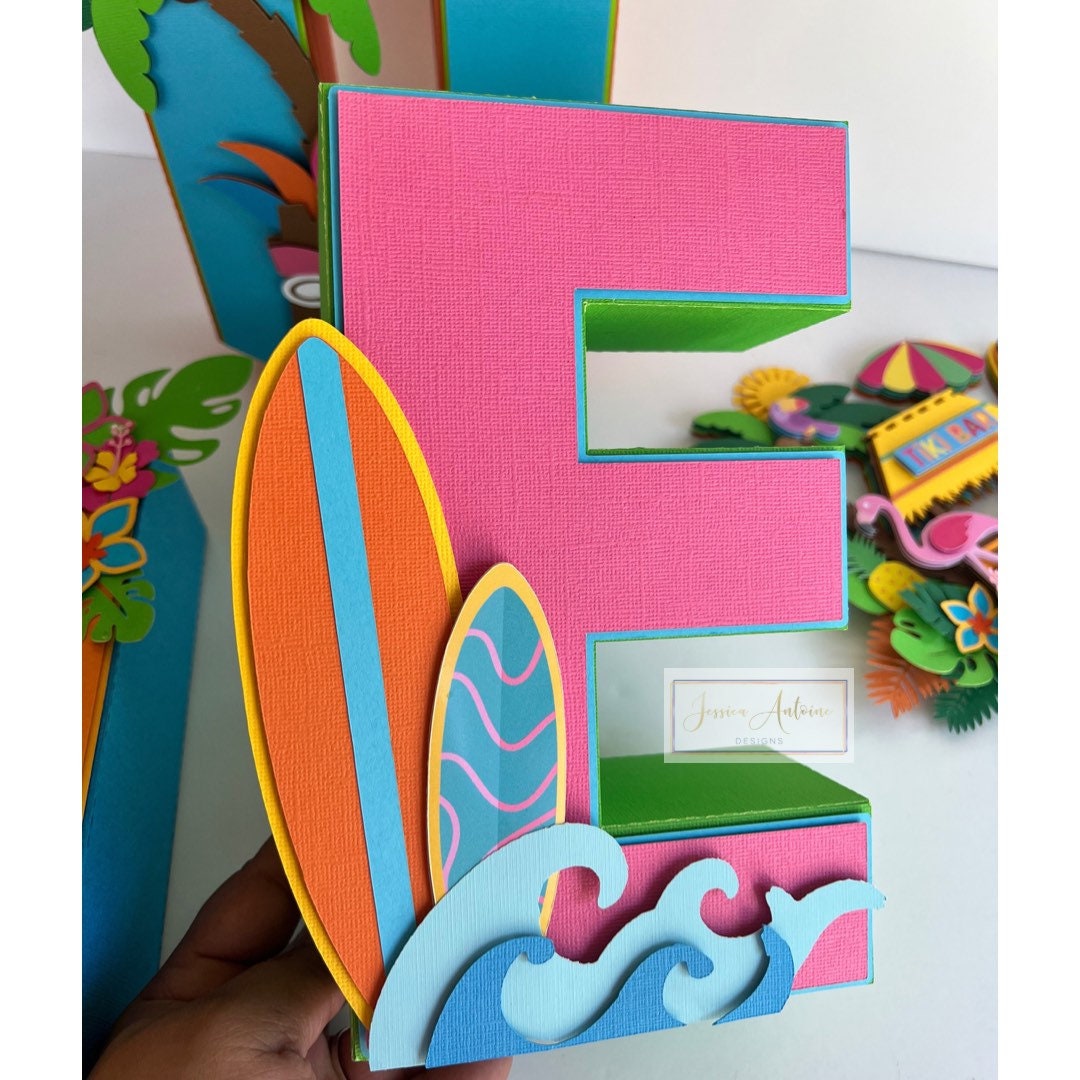 Luau 3D Letters - Hawaiian 3D Letters - Luau Party