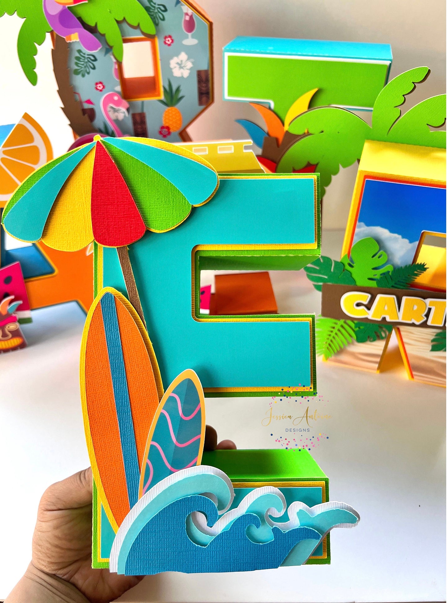 Luau 3D Letters - Hawaiian 3D Letters - Luau Party