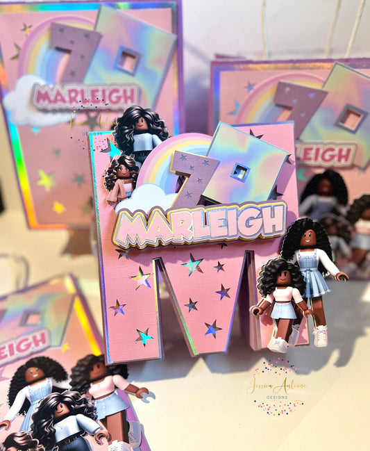 Gamer Girl 3d Letters - Gamer Girl Party Letters