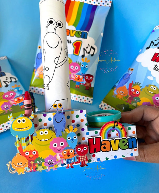 Super Simple Songs Activity Box -  Play Dough Box - Coloring Page with Crayons