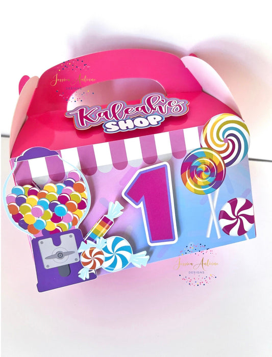 Candy Land Favor Box - Candy Birthday -  Candy Theme Favor Box