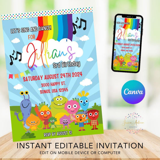 Super Simple Songs Digital Printable Invitation