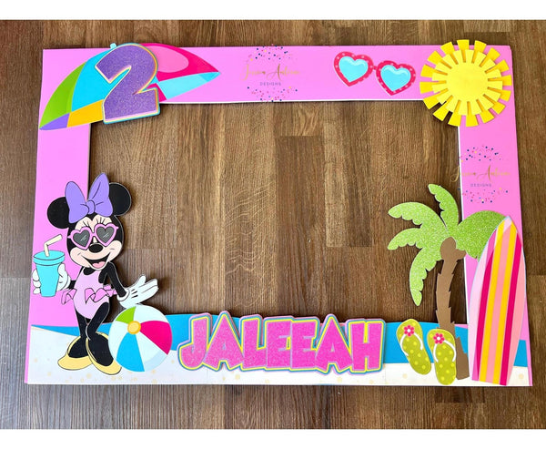 Minnie Selfie Frame-Personalized Minnie Frame- Themed Party- Minnie Th ...