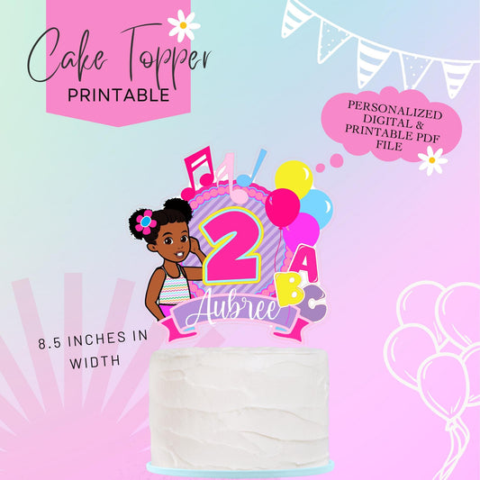 Gracie's Digital Printable cake topper- made to order- Personalized Cake Topper