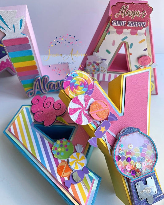 Candy 3d Letters - Candy Party Letters